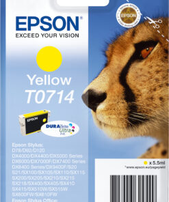 Epson T0714 Γνήσιο Μελάνι Εκτυπωτή InkJet Κίτρινο (C13T07144012 C13T07144011)