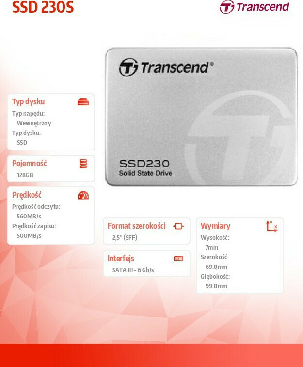 Transcend SSD230S 128GB 2.5'' SATA III TS128GSSD230S - Image 5