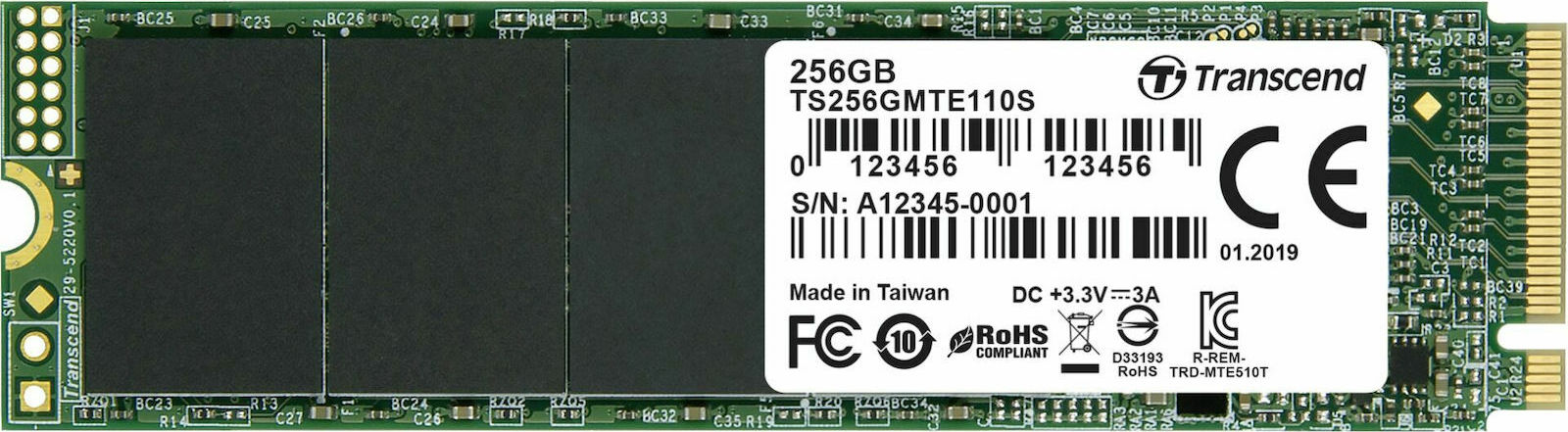 Transcend 110S SSD 256GB M.2 NVMe PCI Express 3.0 TS256GMTE110S - Image 3