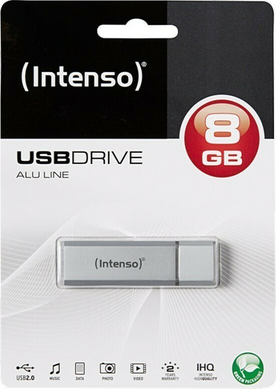 Intenso Alu Line 8GB USB 2.0 Stick Ασημί - Image 4
