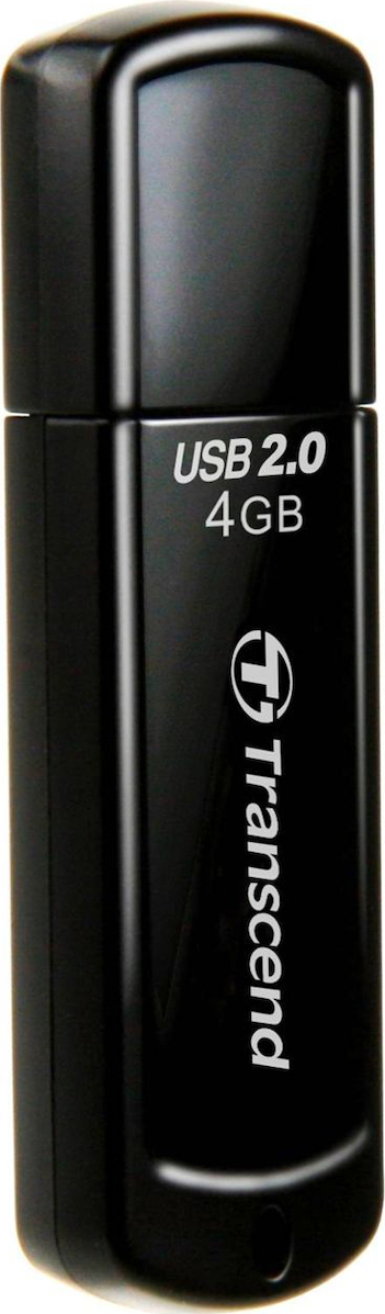 Transcend JetFlash 350 4GB USB 2.0 Stick Μαύρο
