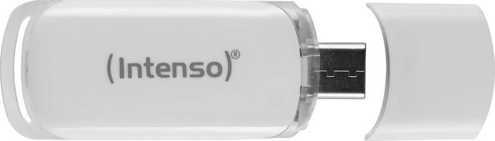 Intenso Flash Line 128GB USB 3.1 Stick με σύνδεση USB-C Λευκό
