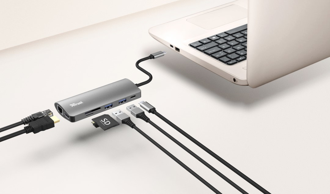 Trust Dalyx 7-in-1 USB-C Docking Station με HDMI 4K PD Ethernet - Image 5