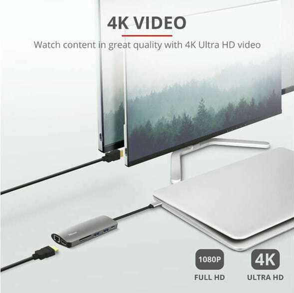 Trust Dalyx 7-in-1 USB-C Docking Station με HDMI 4K PD Ethernet - Image 8