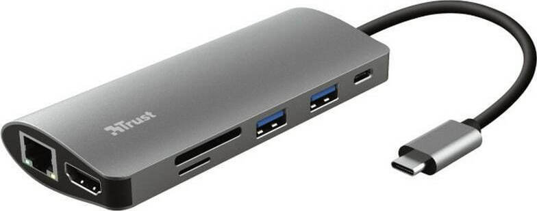 Trust Dalyx 7-in-1 USB-C Docking Station με HDMI 4K PD Ethernet