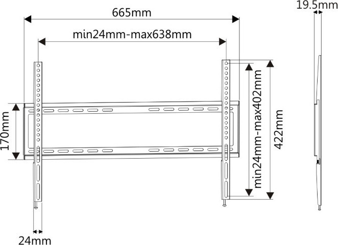 Ewent EW1503 Επιτοίχια έως 70" και 35kg - Image 4
