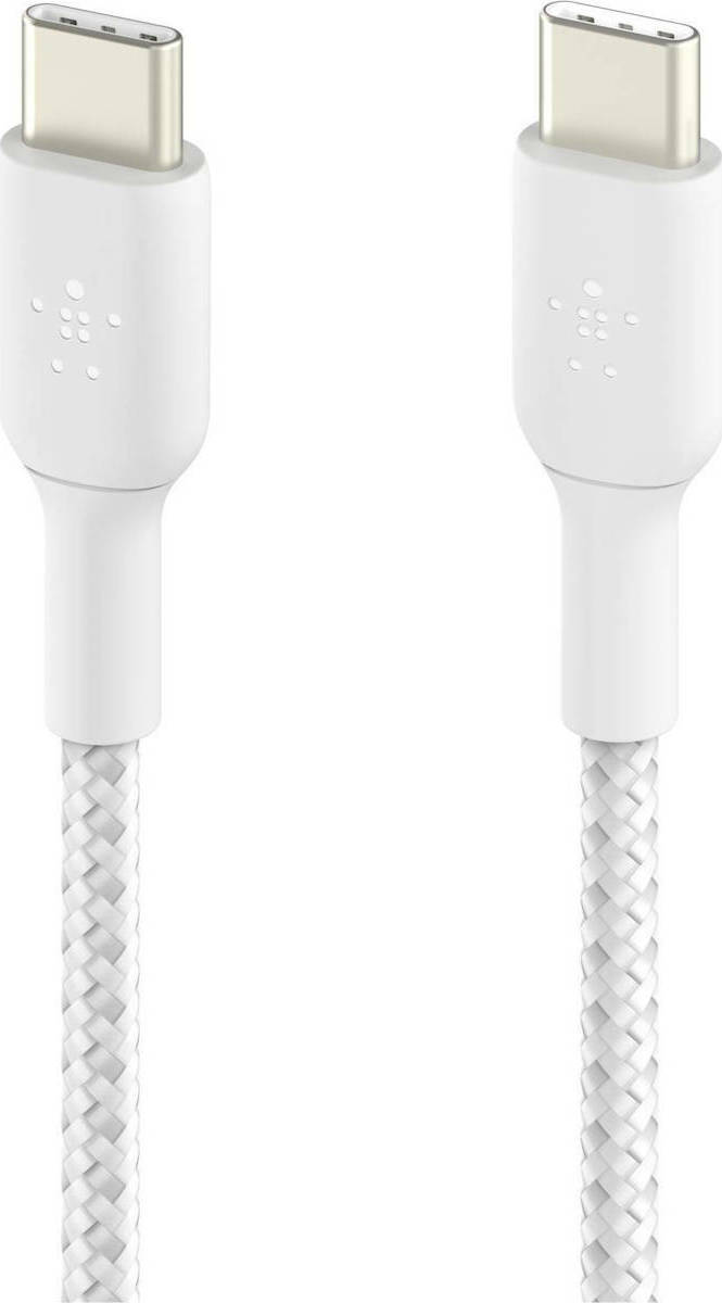 Belkin Braided USB 2.0 Cable USB-C male - USB-C 60W Λευκό 1m (CAB004bt1MWH) - Image 4