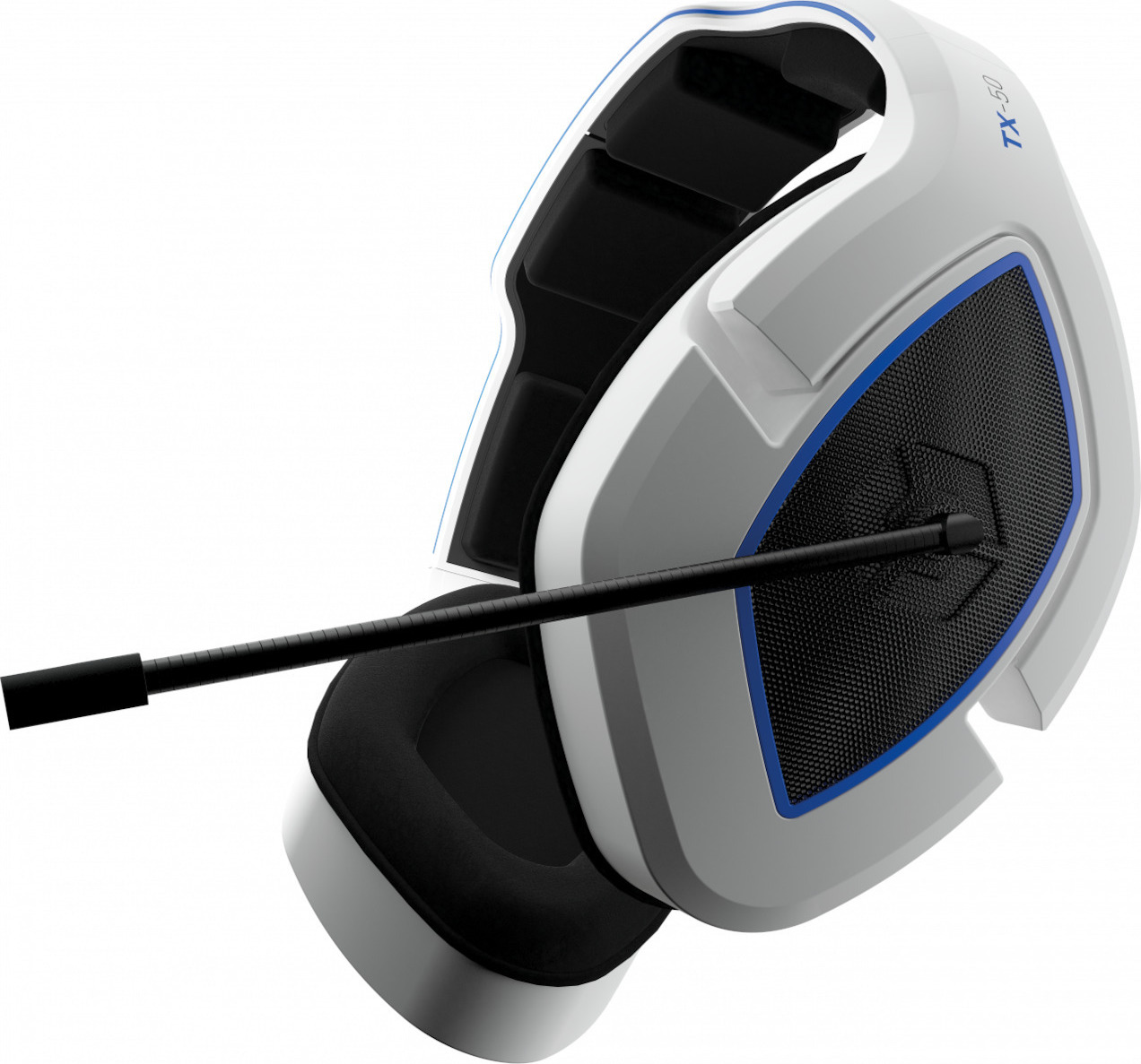 Gioteck TX50 Ασύρματο Neckband / Over Ear Gaming Headset με σύνδεση 3.5mm Λευκό
