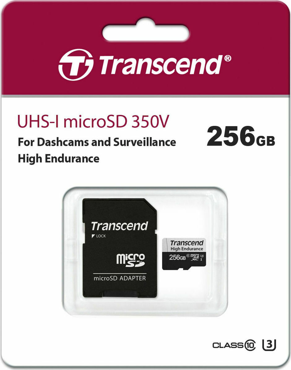 Transcend 350V microSDXC 256GB Class 10 U1 UHS-I - Image 3