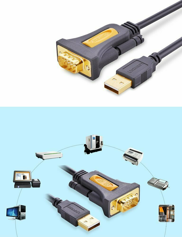 Ugreen Καλώδιο RS232 9-pin male σε USB-A 1m (20210) 1τμχ - Image 6
