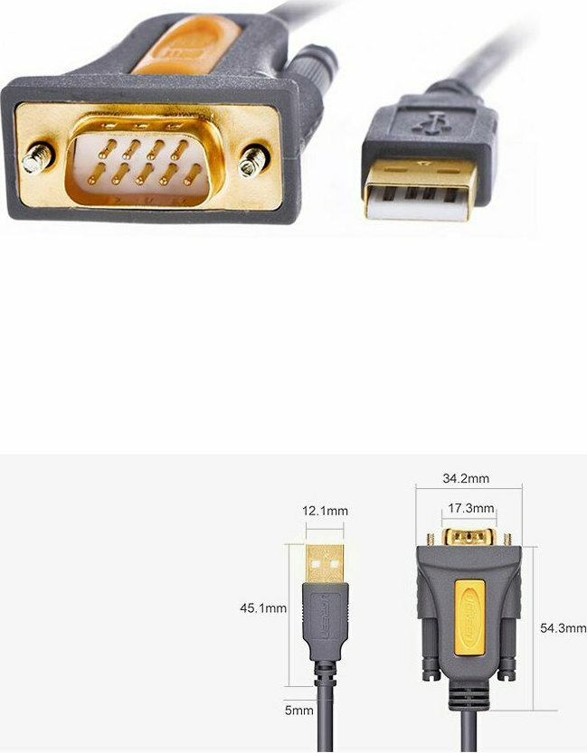 Ugreen Καλώδιο RS232 9-pin male σε USB-A 1m (20210) 1τμχ - Image 11