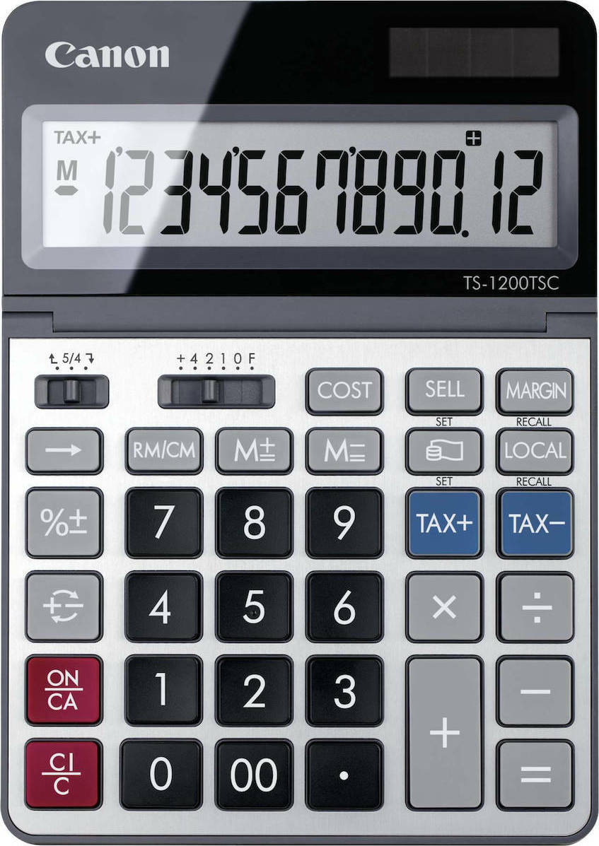 Canon TS-1200TSC Αριθμομηχανή Λογιστική 12 Ψηφίων σε Ασημί Χρώμα