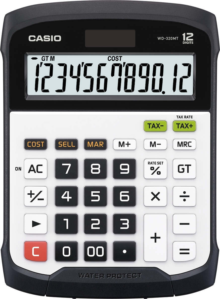 Casio WD-320MT Αριθμομηχανή Λογιστική 12 Ψηφίων σε Μαύρο Χρώμα WD-320MT
