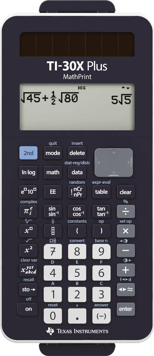Texas Instruments TI-30X Plus MathPrint Αριθμομηχανή Επιστημονική 16 Ψηφίων σε Μαύρο Χρώμα - Image 4