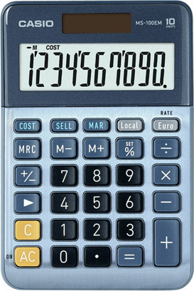 Casio MS-80E Αριθμομηχανή 8 Ψηφίων σε Μπλε Χρώμα MS-80E - Image 4