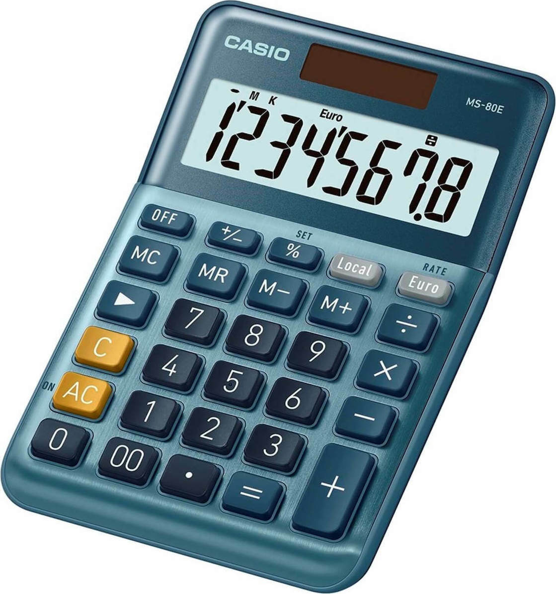 Casio MS-80E Αριθμομηχανή 8 Ψηφίων σε Μπλε Χρώμα MS-80E - Image 3