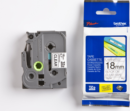 Brother Ταινία Ετικετογράφου 8m x 18mm σε Διάφανο Χρώμα