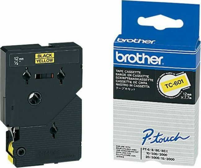 Brother Ταινία Ετικετογράφου 7.7m x 12mm σε Κίτρινο Χρώμα