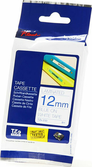 Brother TZE-233 Ταινία Ετικετογράφου 8m x 12mm σε Λευκό Χρώμα - Image 5