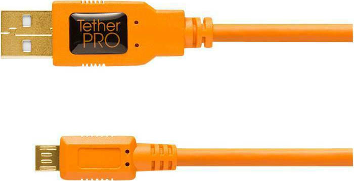 Tether Tools Regular USB 2.0 to micro USB Cable Πορτοκαλί 4.6m (CU5430ORG) - Image 4
