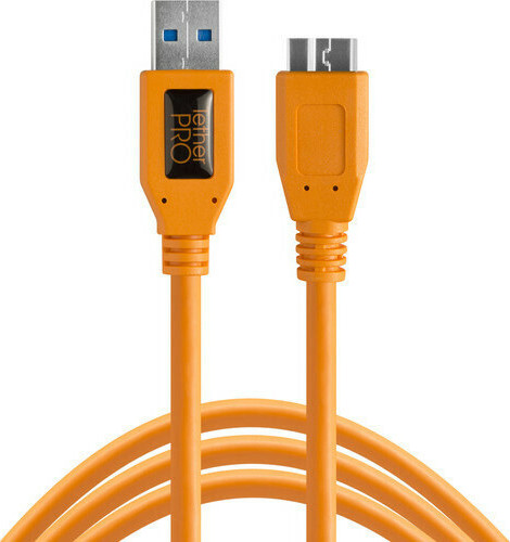 Tether Tools Regular USB 3.0 to micro USB Cable Πορτοκαλί 4.6m (CU5454) - Image 3