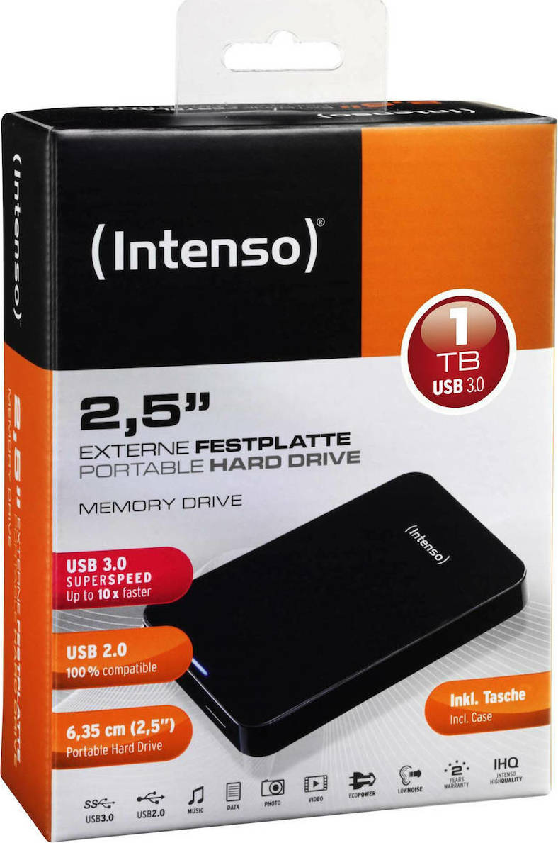 Intenso Memory Drive USB 3.0 Εξωτερικός HDD 1TB 2.5" Μαύρο - Image 6