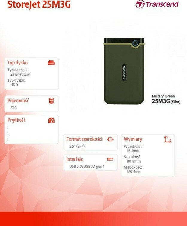 Transcend StoreJet 25M3 USB 3.0 HDD 2.5" - Image 5