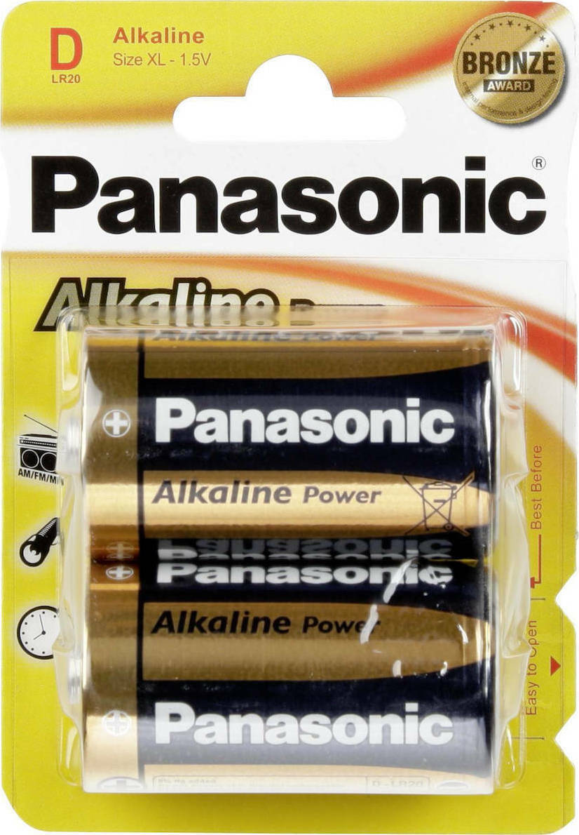 Panasonic Alkaline Power Bronze D 1.5V 2τμχ LR20APB/2BP