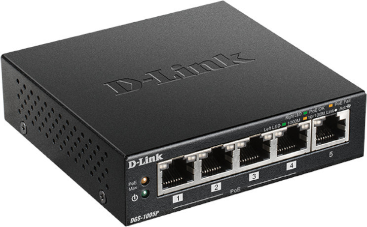 D-Link DGS-1005P Unmanaged L2 PoE+ - Image 3