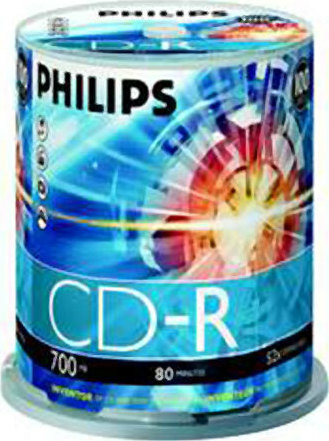 Philips Εγγράψιμα CD-R 52x 700MB Cake Box 100τμχ - Image 3