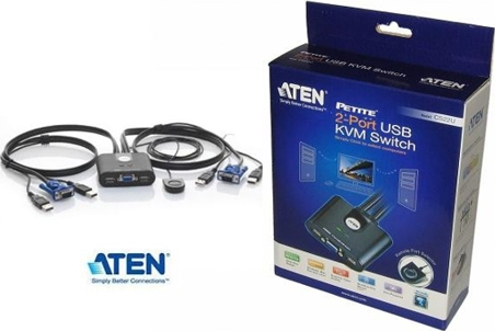 Aten 2-Port USB VGA Cable KVM Switch with Remote Port Selector - Image 4