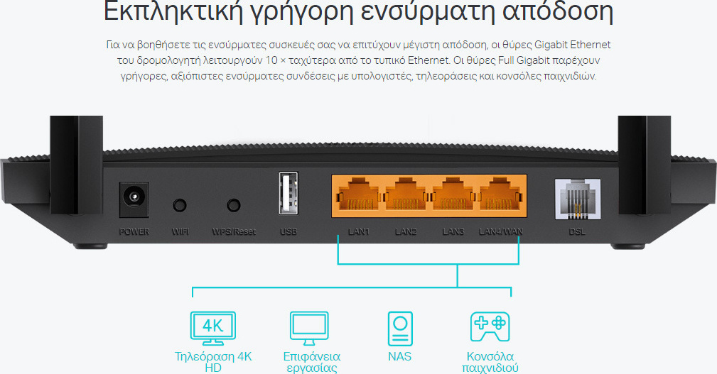 TP-LINK Archer VR400 VDSL2 Ασύρματο Modem Router - Image 8