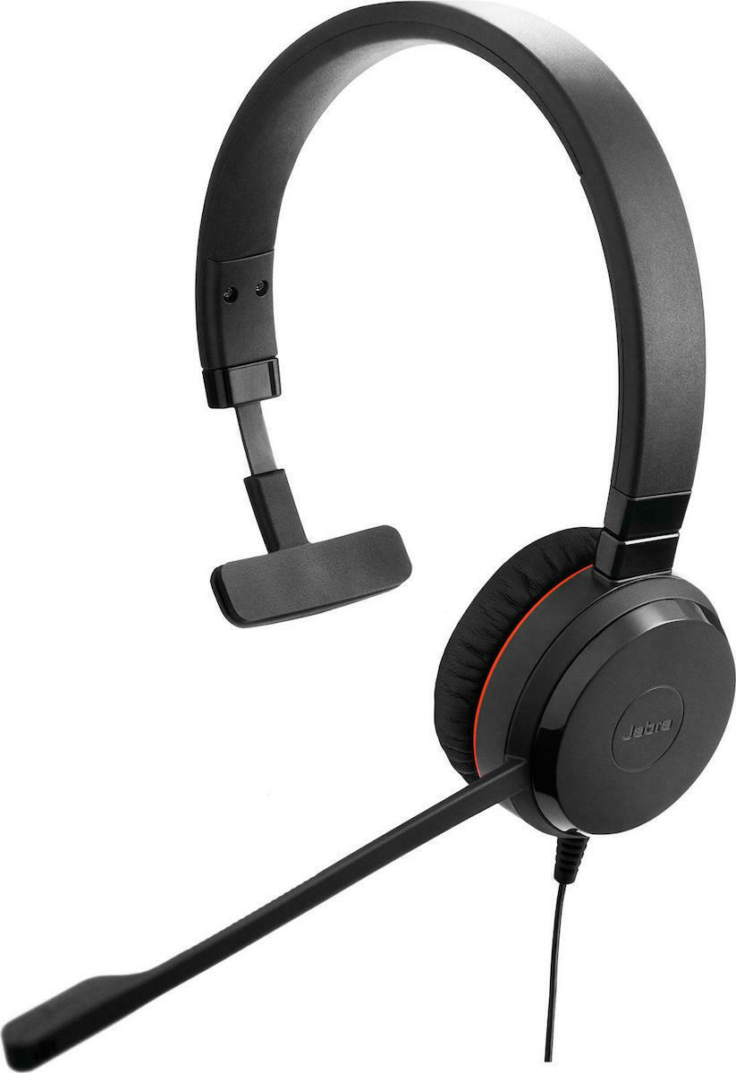 Jabra Evolve 30 II Mono On Ear Multimedia Ακουστικά με μικροφωνο και σύνδεση 3.5mm Jack / USB-A