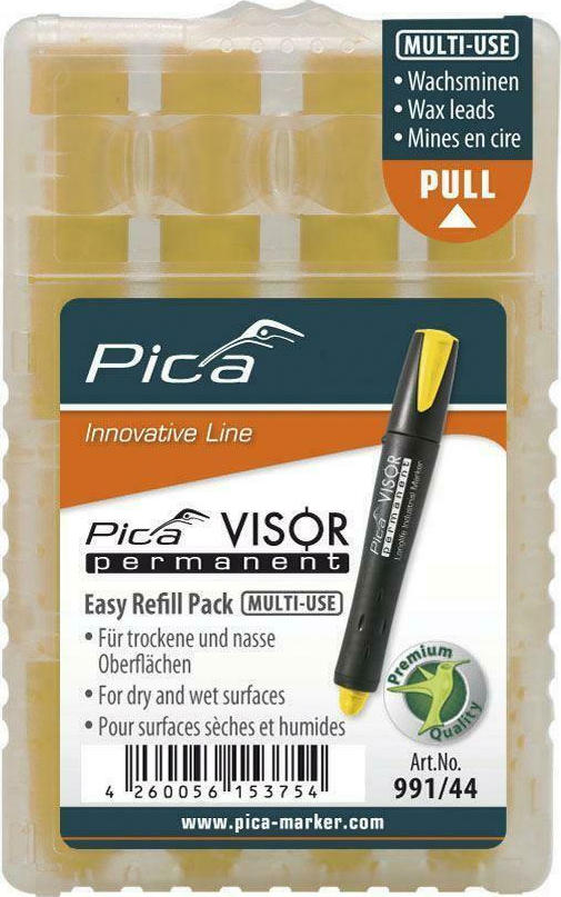Pica Visor Ανταλλακτικό Μελάνι για Μαρκαδόρο σε Κίτρινο χρώμα 4τμχ