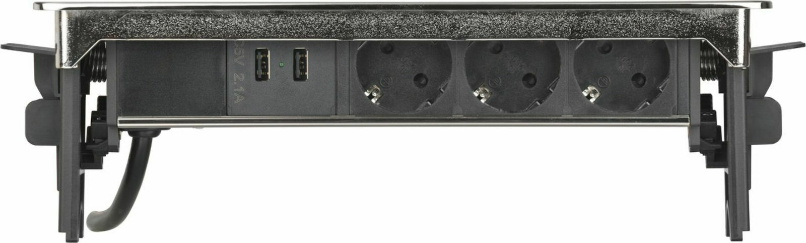 Brennenstuhl Πολύπριζο 3 Θέσεων με 2 USB-A και Καλώδιο 2m Ασημί - Image 5