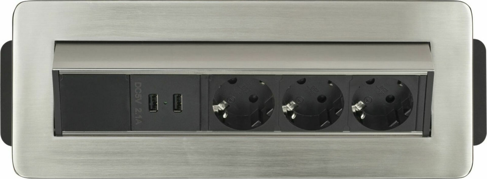 Brennenstuhl Πολύπριζο 3 Θέσεων με 2 USB-A και Καλώδιο 2m Ασημί - Image 4