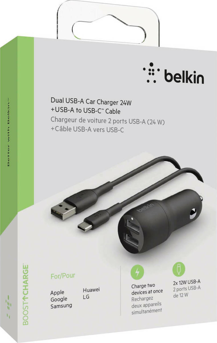 Belkin Φορτιστής Αυτοκινήτου με Θύρες 2xUSB-A και Καλώδιο Type-C - Image 4