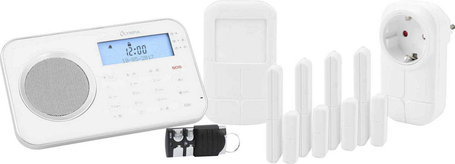 Olympia Prohome 8762 WLAN/GSM Ασύρματο Σύστημα Συναγερμού με Ανιχνευτή Κίνησης , 4 Αισθητήρες Πόρτας , Τηλεχειριστήριο , Κέντρο και Πληκτρολόγιο (Wi-Fi / GSM) - Image 2