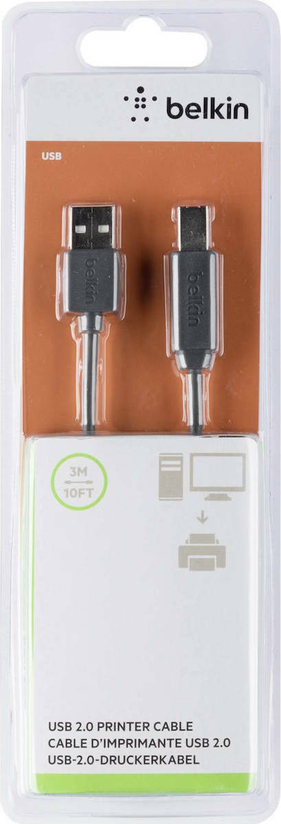 Belkin USB 2.0 Cable USB-A male - USB-B male 3m (F3U154BT3M) - Image 4