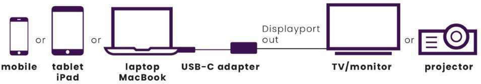 Marmitek USB-C male σε DisplayPort female (8371) - Image 4