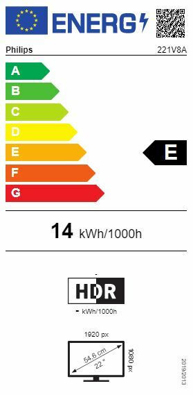 Philips V-Line 221V8A 21.5" VA FHD 1920x1080 - Image 5