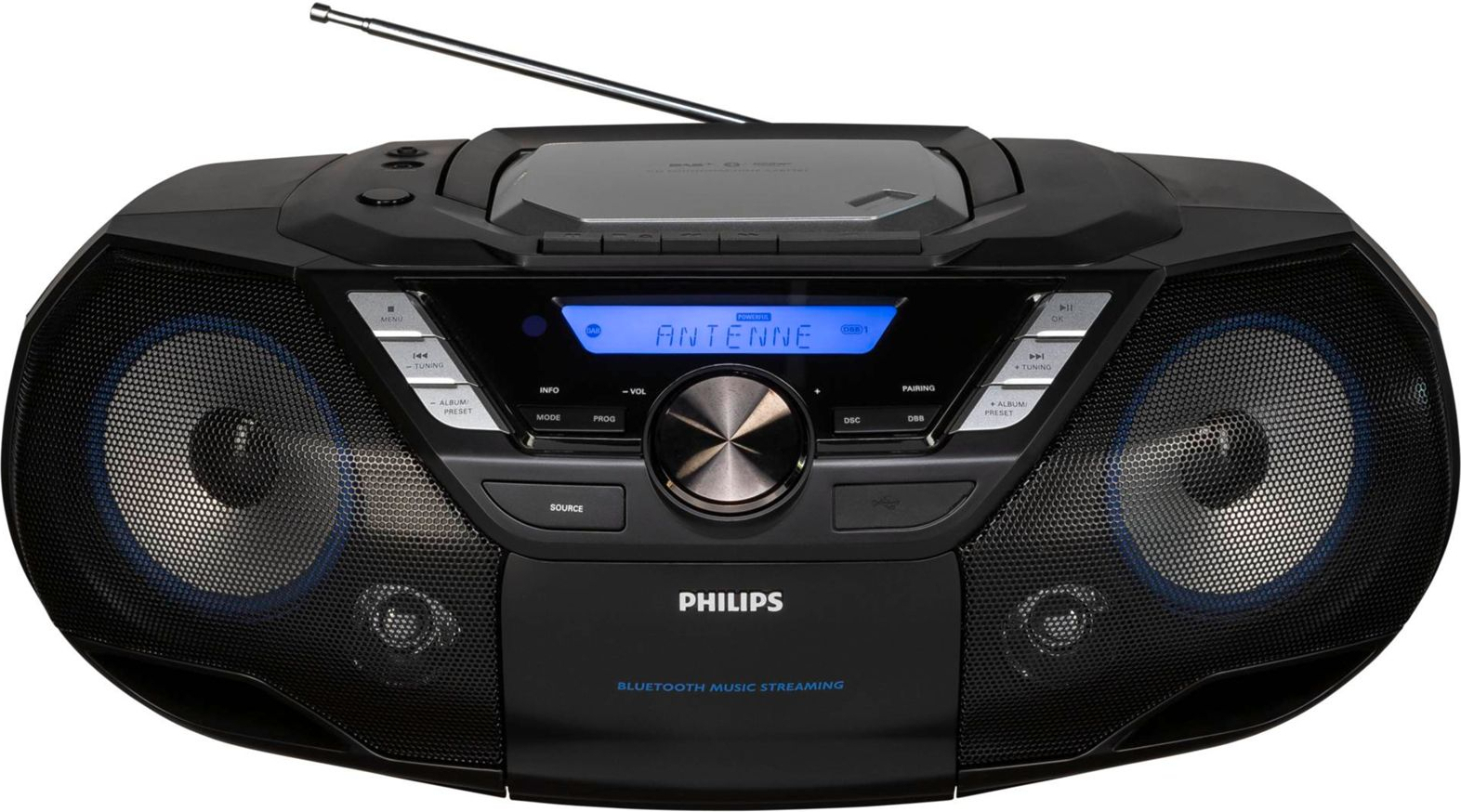 Philips Φορητό Ηχοσύστημα AZB798T με Bluetooth / CD / USB / Ραδιόφωνο σε Μαύρο Χρώμα - Image 3