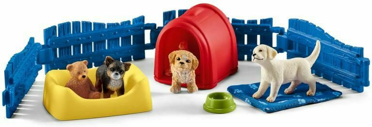 Schleich-S Παιχνίδι Μινιατούρα Σετ Puppy Pen για 3-8 Ετών - Image 3