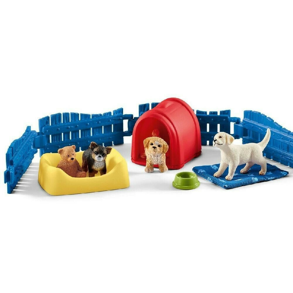 Schleich-S Παιχνίδι Μινιατούρα Σετ Puppy Pen για 3-8 Ετών - Image 4
