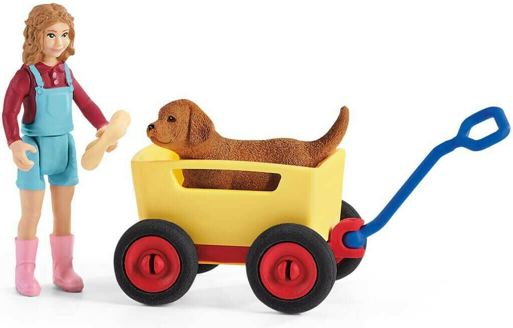 Schleich-S Παιχνίδι Μινιατούρα Σετ Puppy Wagon Ride για 3-8 Ετών - Image 5