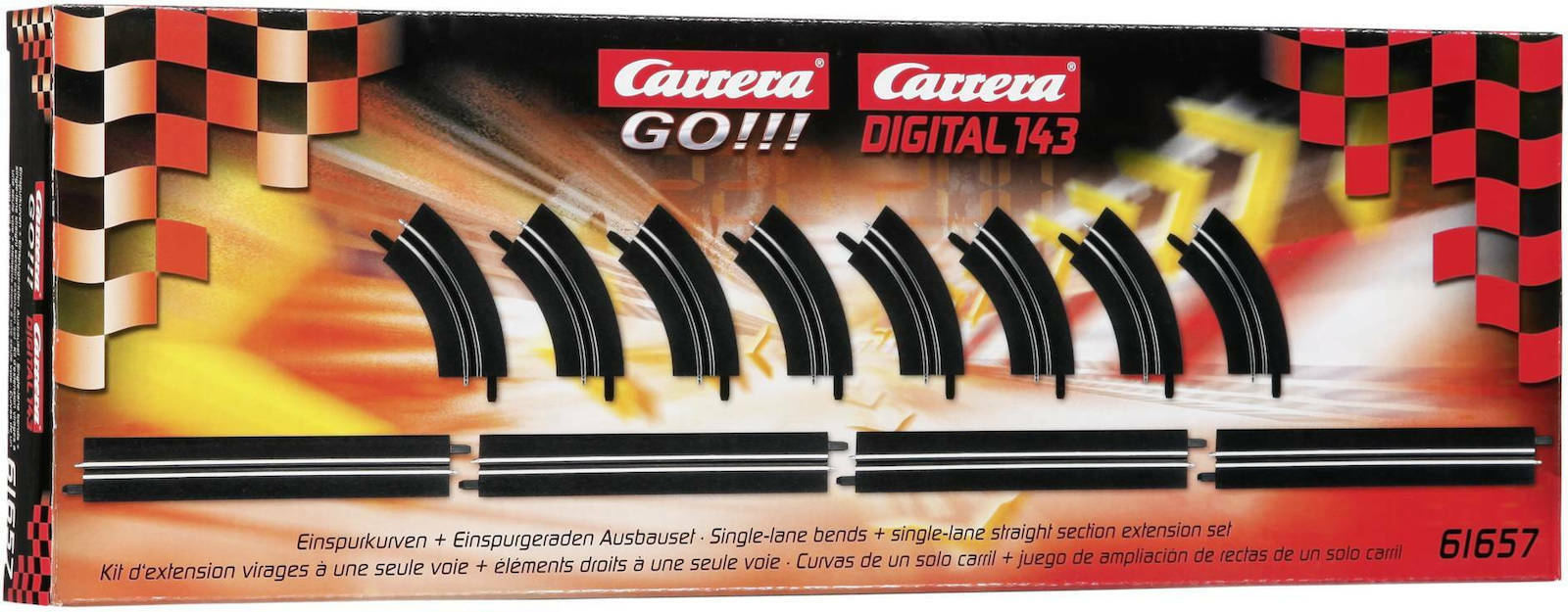 Carrera Single Lane Straight & Curve Extension Set για 8+ Ετών