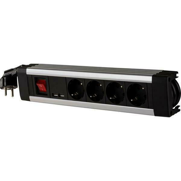 REV Πολύπριζο 4 Θέσεων με 2 USB-A, Διακόπτη και Καλώδιο 2.2m - Image 2