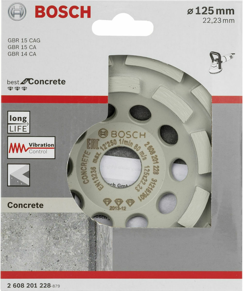 Bosch Ποτηροειδής Διαμαντόδισκος Best for Concrete 125mm Δίσκος Κοπής Δομικών Υλικών 125mm 2608201228 - Image 3