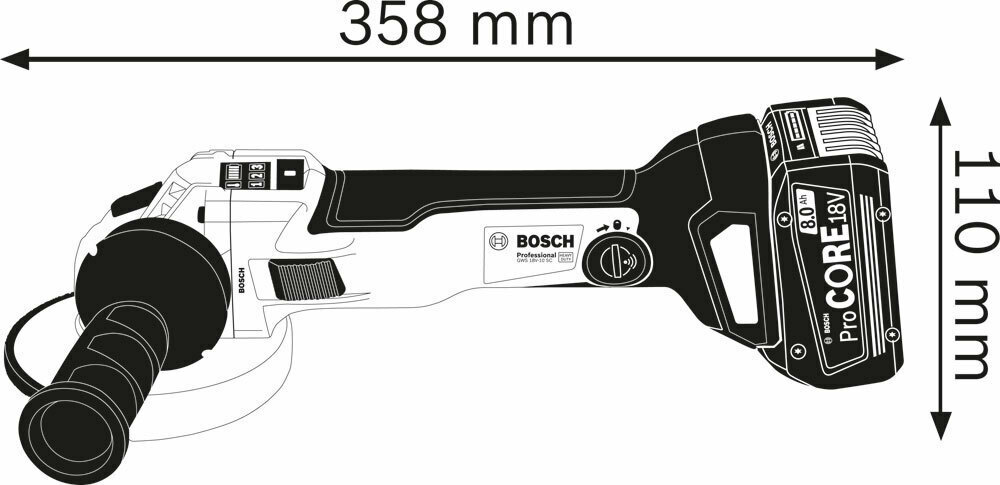 Bosch GWX 18V-10 SC Τροχός Μπαταρίας 18V Solo - Image 9