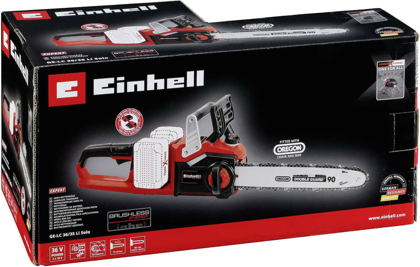 Einhell GE-LC 36/35 Li-Solo Αλυσοπρίονο Μπαταρίας Solo Brushless 18V 4.72kg με Λάμα 35cm - Image 2